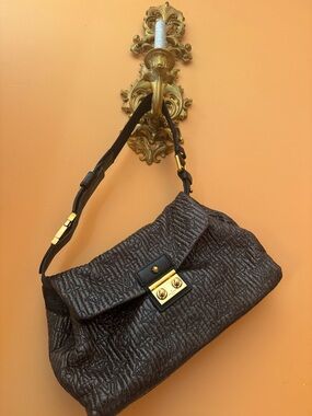 Louis Vuitton black Quilted Shoulder Bag with Gold Hardware